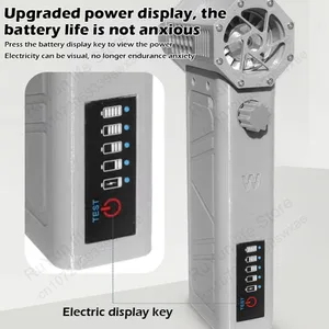 Caer 140,000rpm ventilador de ar turbo jet ventilador display energia elétrica portátil mini limpador poeira alta velocidade espanador arma ferramenta limpeza 8 principais vendas caser para arma - №3
