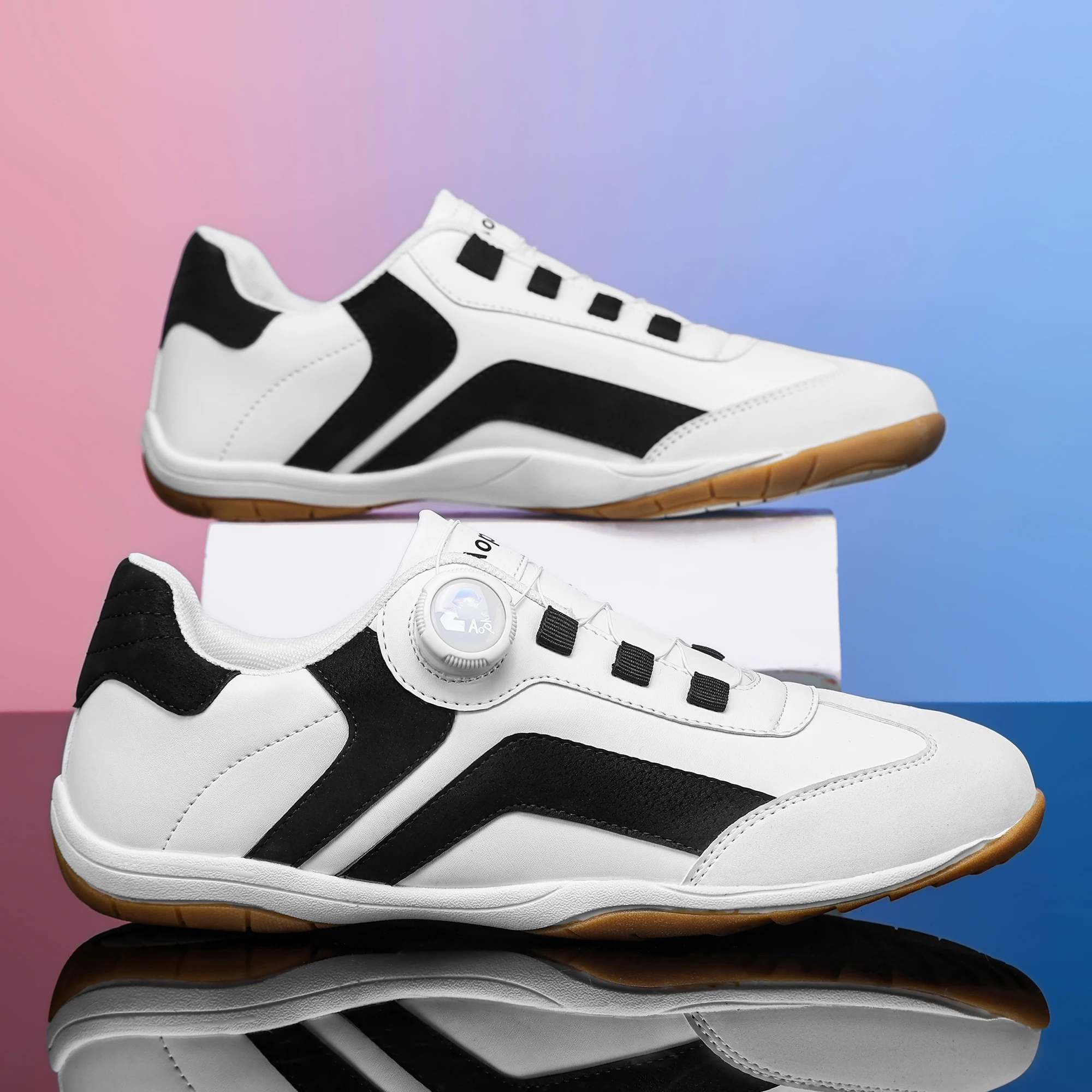 

Модная повседневная спортивная обувь, тренировочная обувь на открытом воздухе, портативная повседневная обувь с вращающейся кнопкой, большой размер 10.