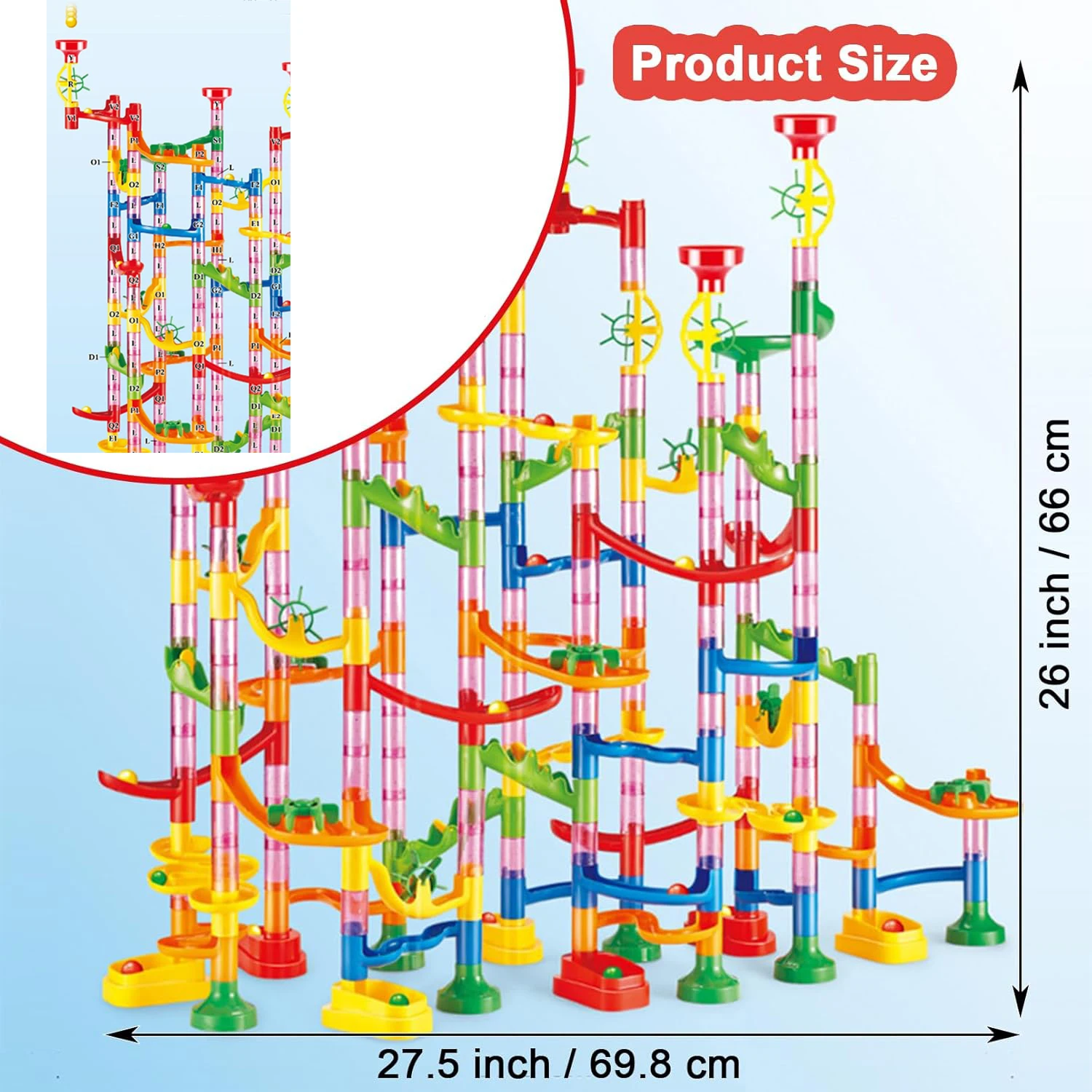 대리석 실행 경주 트랙 빌딩 블록 어린이 3D 미로 공 롤 장난감 DIY 대리석 실행 경주 코스터 세트 80/105/109/133pc 크리스마스 선물