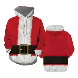 Christmas Santa Claus 3D Print Cosplay Hoodies Men Women Fashion Oversized Sweatshirts Zipper Hoodie Male Tracksuit Man Clothing