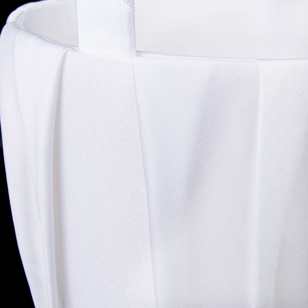 

White 12.5Cm Satin Pvc Rhinestone Handle Wedding Party Flower Basket For Bridal Shower Wedding Basket For Flower