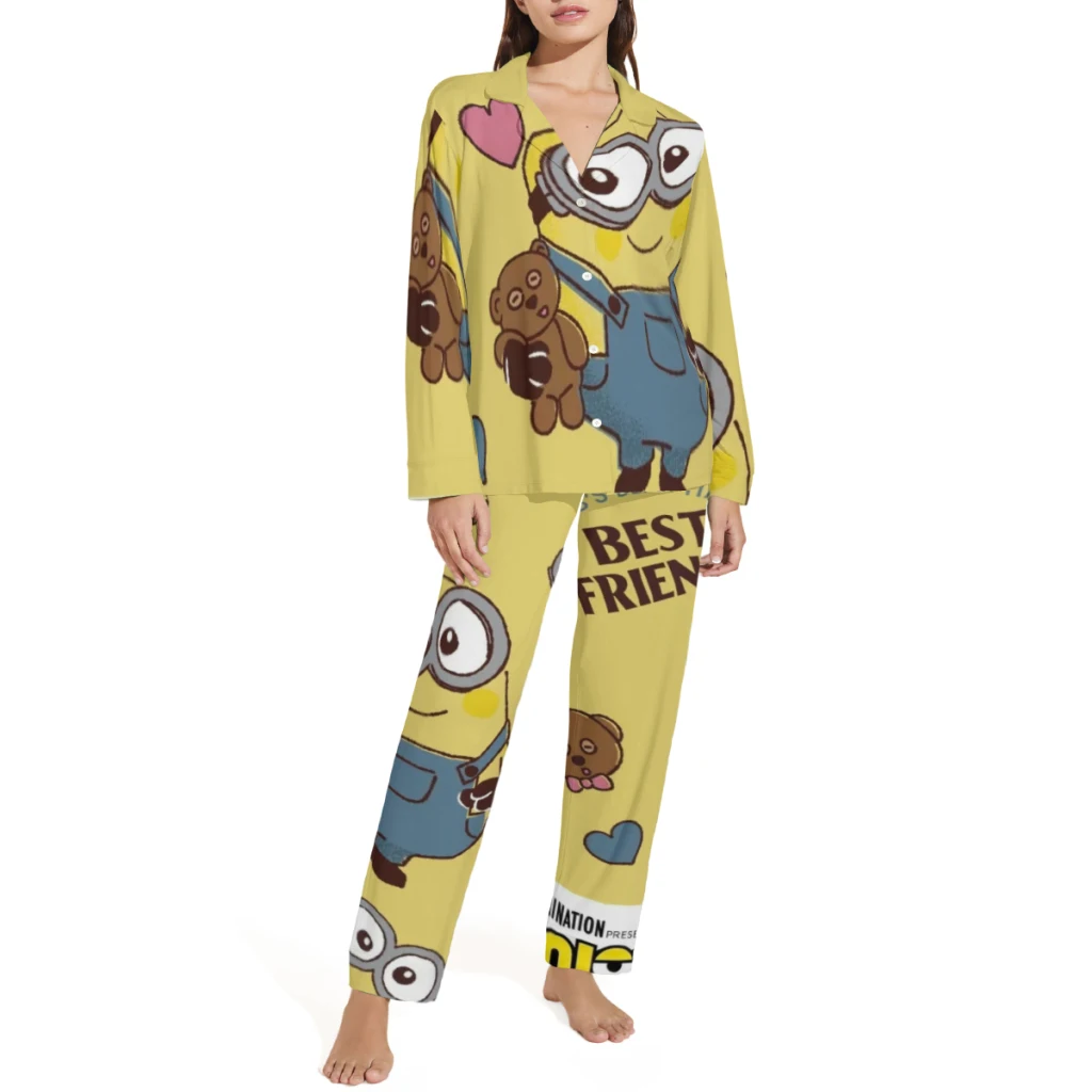 Minion Printed Pajamas Men or Women | Cute Pajama Sets | Elegant Lounge Wear for Women | Soft Clothing