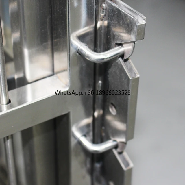 Manufacturer sales high quality easy fold 304 stainless steel strong and heavy duty thicken square  dog veterinary cage  toilet