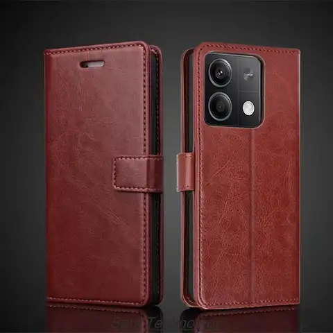 Capa porta-cartões para xiaomi redmi note 13 note13 pro 5g couro pu capa carteira retrô capa carteira de negócios fundas coque
