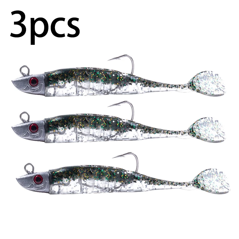 HENGJIA Jigging-Kopf, weicher Silikon-Köder, Wobbler, 9 cm, 15 g, 11 cm, 25 g, Meeresangeln, weiche Köder, Swimbait, Peche für Bass, Hecht, Leurre