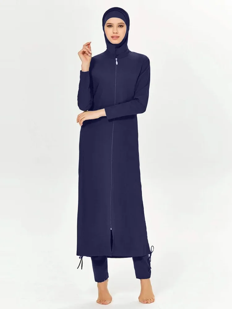 3PCS/Set Sporty Muslim Swimwear Long Burkini Women Modest Swimsuit Bathing Suit