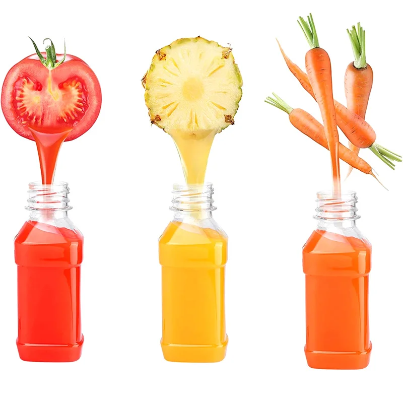 Botellas Vacías recargables transparentes, envases de plástico a prueba de fugas, portátiles, para bebidas, agua y zumo, 10/20 piezas, 100ml