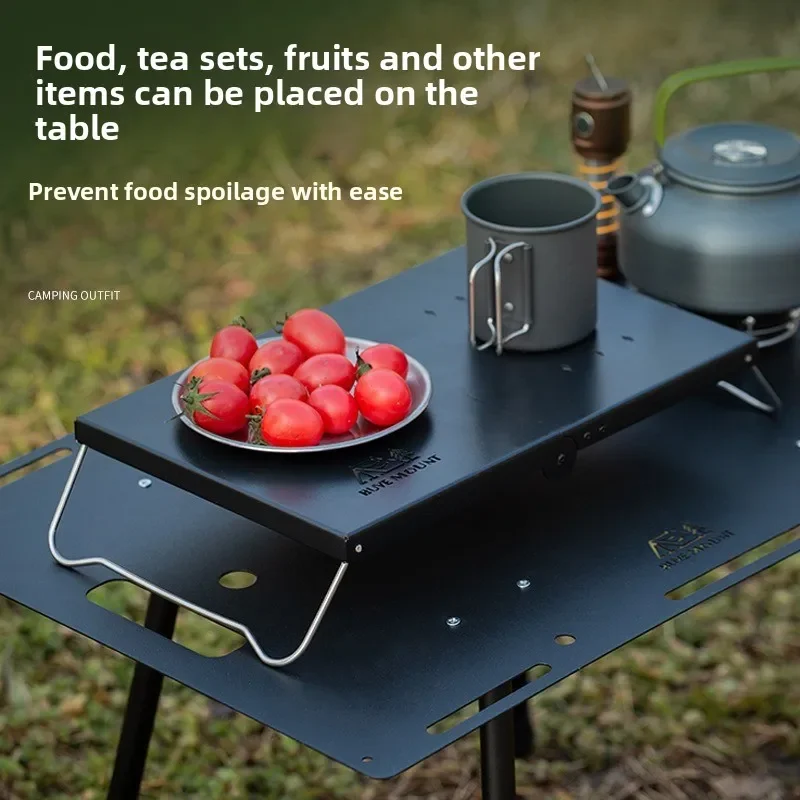 Camping Tables Camping Furnishings Folding Table, Portable Picnic Mini Desk, Thickened Steel Plate, Spider Stove Camping Gear
