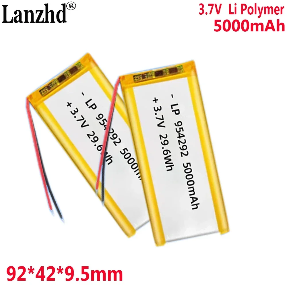 1-15PCS Li ion batteries 3.7V 5000mAh lithium-ion Li polymer battery For mobile power charge treasure tablet pc BANK GPS 954292