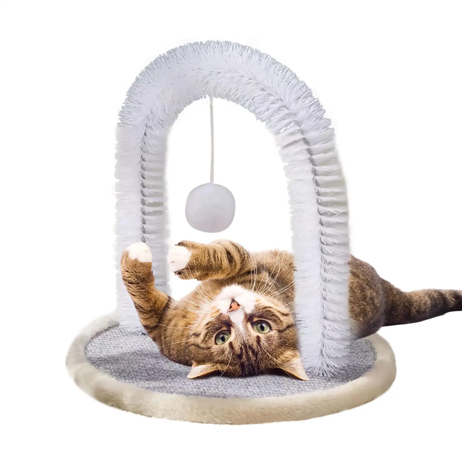 

Cat Self Groomer Brush Pet Arch Self Groomer For Cat Wear-resistant Pet Accessory Kitten Scratch Toy For Medium Large Kitten