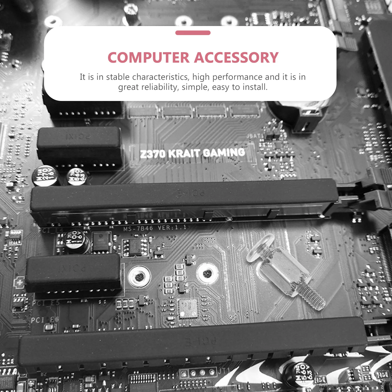 

20Pcs Hex Head SSD M.2 Mounting Screw Kit Durable Metal SSD Standoff Mounting Nut for Motherboard Computer Accessory Replacement