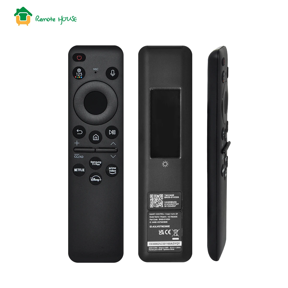 BN59-01432A Replacement Solar Remote Control For Samsung Smart TV Compatible With Neo QLED 8K 4K Series