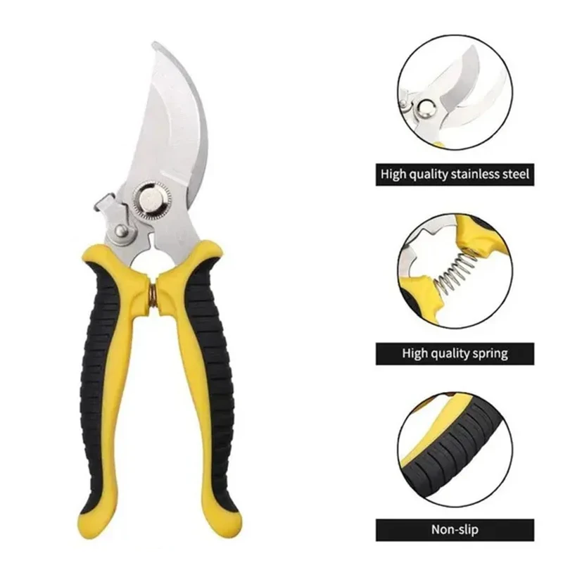 1Pcs Garden Scissors Professional Sharp Bypass Tree for Gardening Pruning Bonsai Edging Secateurs Agriculture Trimmer Hand Tools