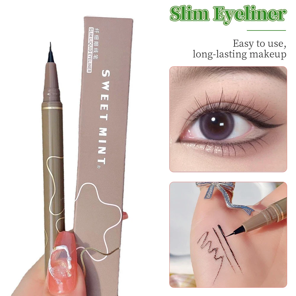 Penna per Eyeliner impermeabile penna per Eyeliner ultrasottile matita per occhi liscia ad asciugatura rapida per uno scopo speciale penna per ciglia A lunga durata