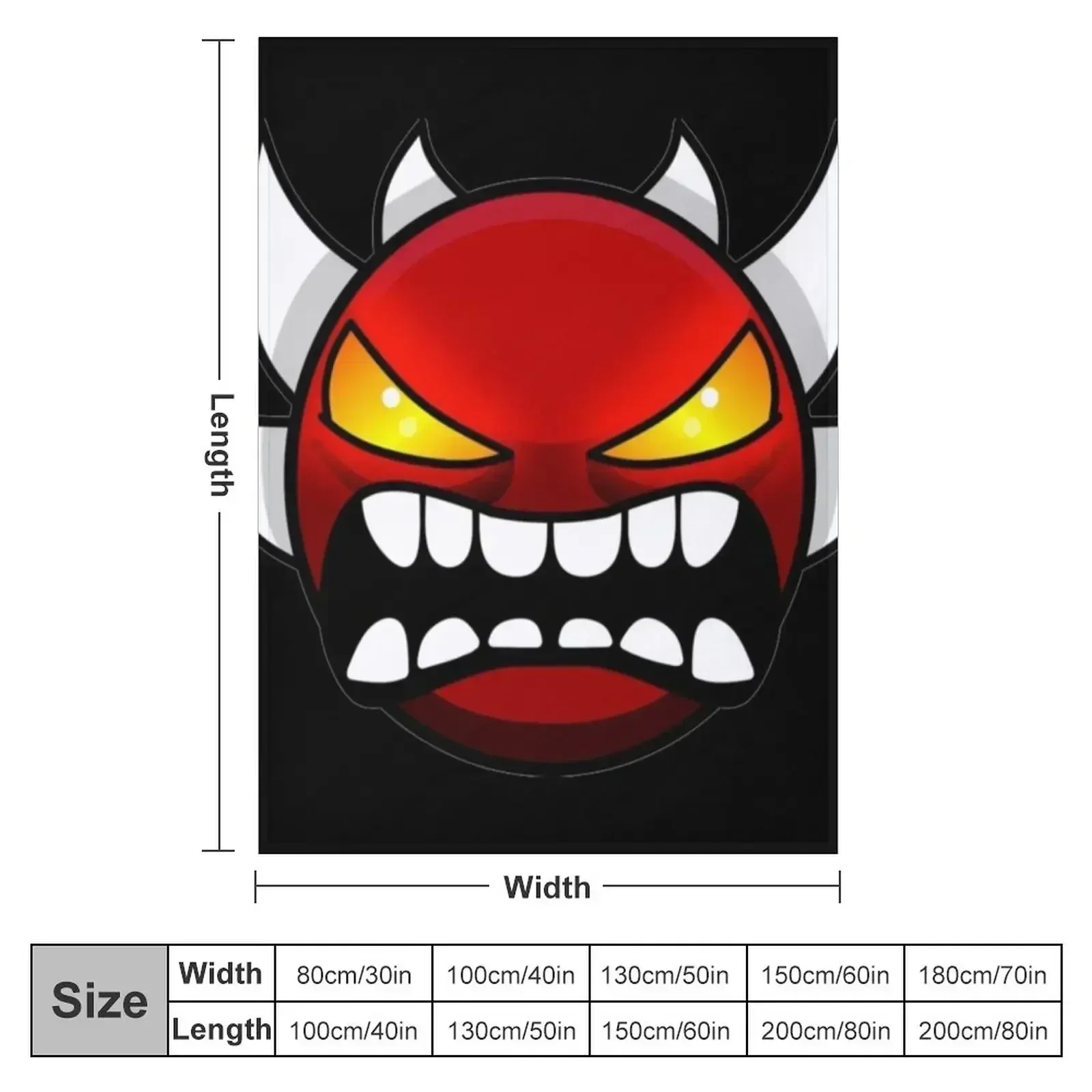 angry geometry dash Throw Blanket couch cozy soft plush fuzzy picnic outdoor blanket