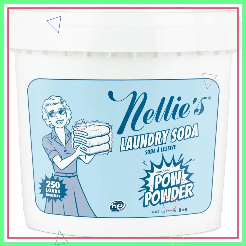 

Eco-Friendly Laundry Soda with POW Brightener - 250 Loads - Gentle on Sensitive Skin & Environment - HE Compatible