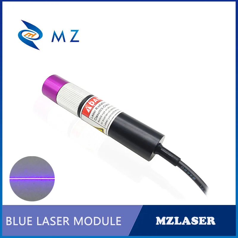 Compact Adjustable Focusing D16mm 405nm 50mW Blue And Violet UV Line Laser Module+Adapter+Power Supply