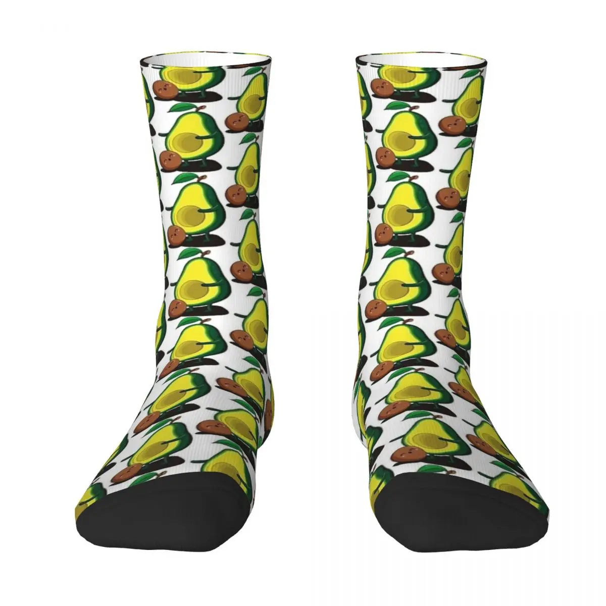 Cute Cartoon Avocado Stockings Green Fruit Design Korean Socks Winter Non-Slip Socks Women Men Cycling Soft Socks