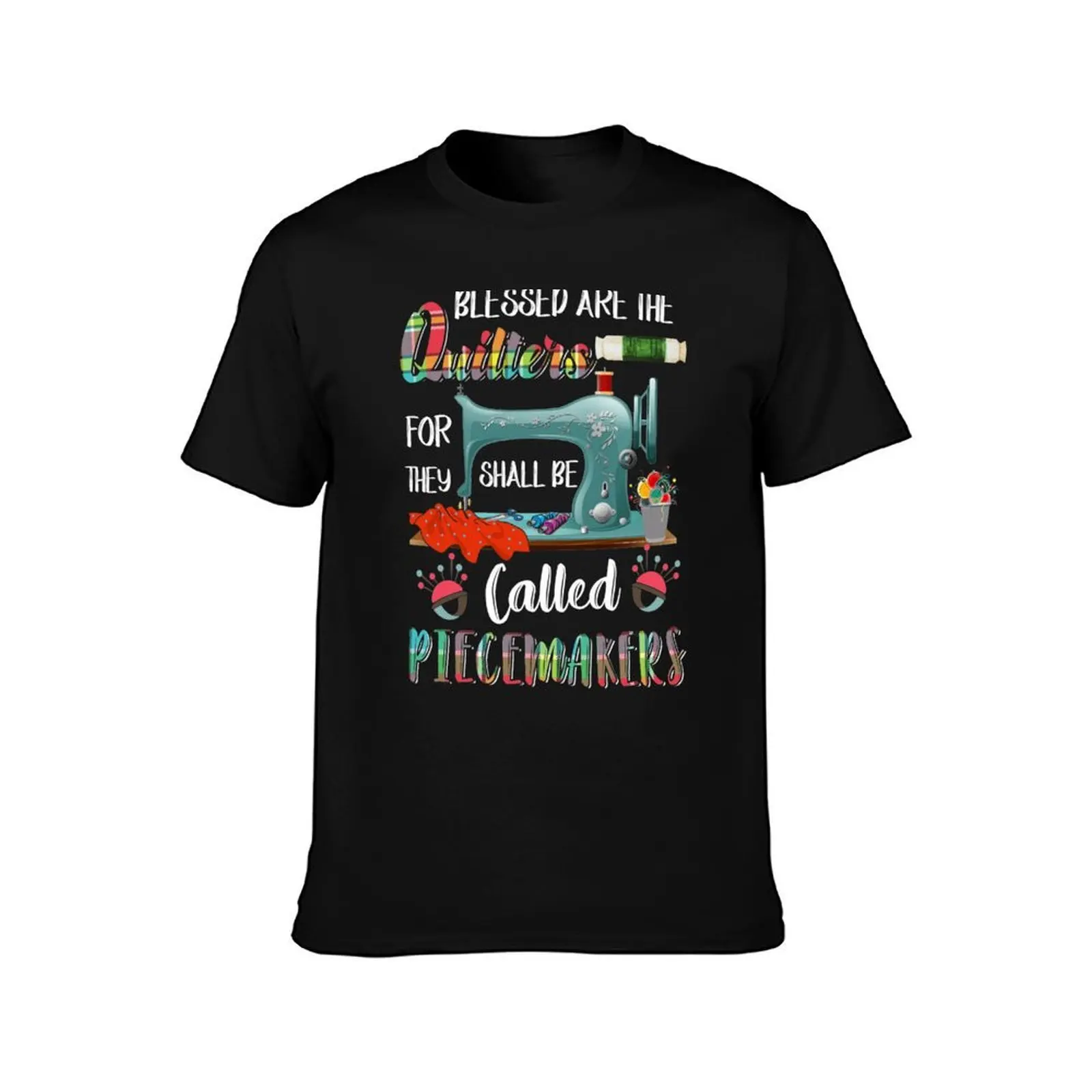 Blessed Are The Quilters For They Shall Be Called T-Shirt, Summer Casual Cotton Tee, Oversized Streetwear Tops, Unisex Men Women