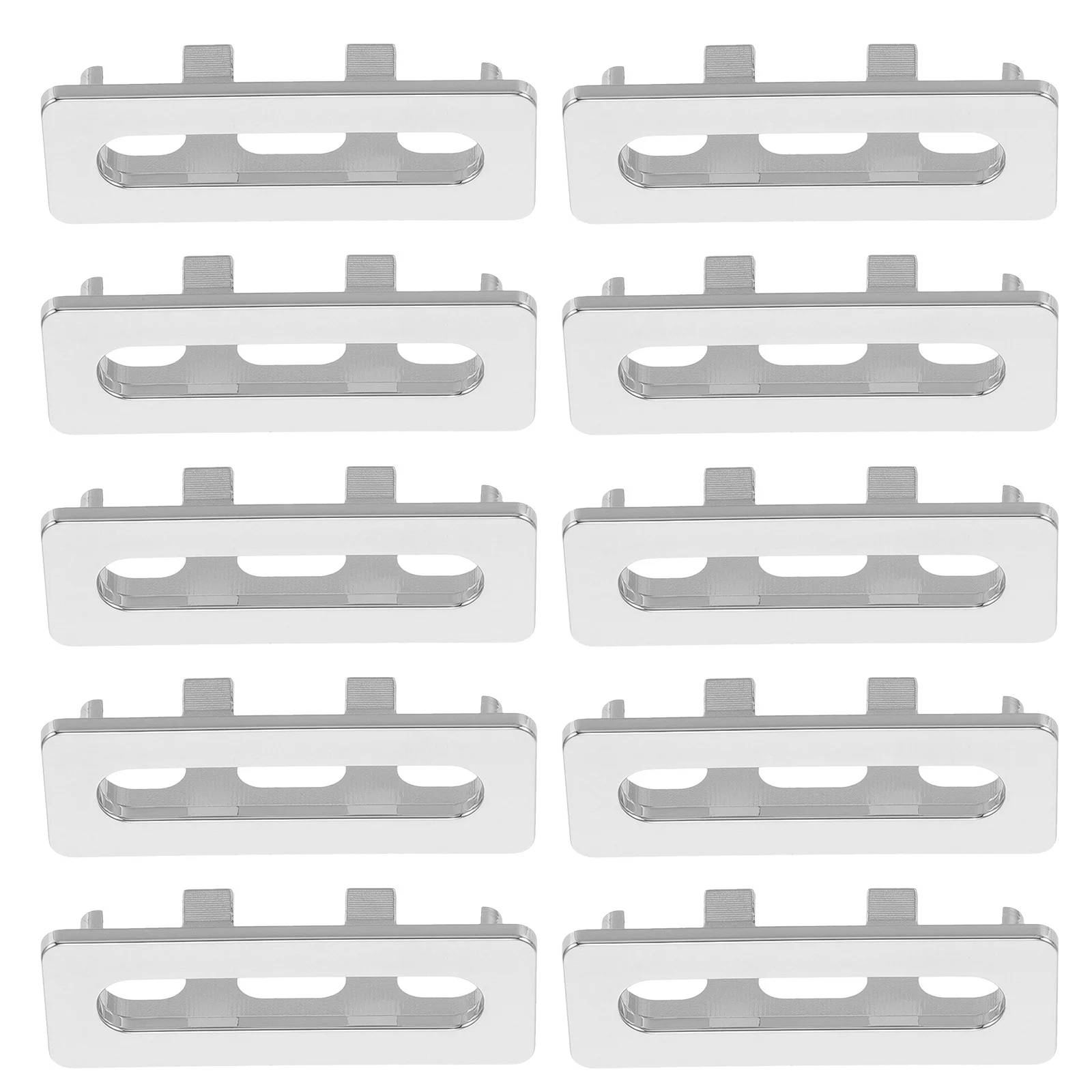 10 قطعة مستطيل بالوعة تجاوز حلقة البلاستيك حوض ثقب غطاء للحمام المطبخ الغرور استنزاف حماية الزخرفية #6