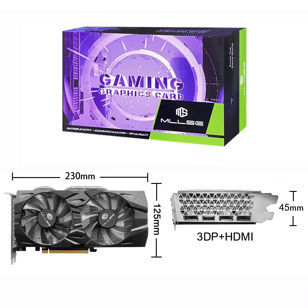 MLLSE RTX 2060 Super 8GB Graphics Card GDDR6 256 Bit PCI-E 3.0×16 8Pin NVIDIA GPU Rtx 2060super Gaming Video Card Placa De Vide