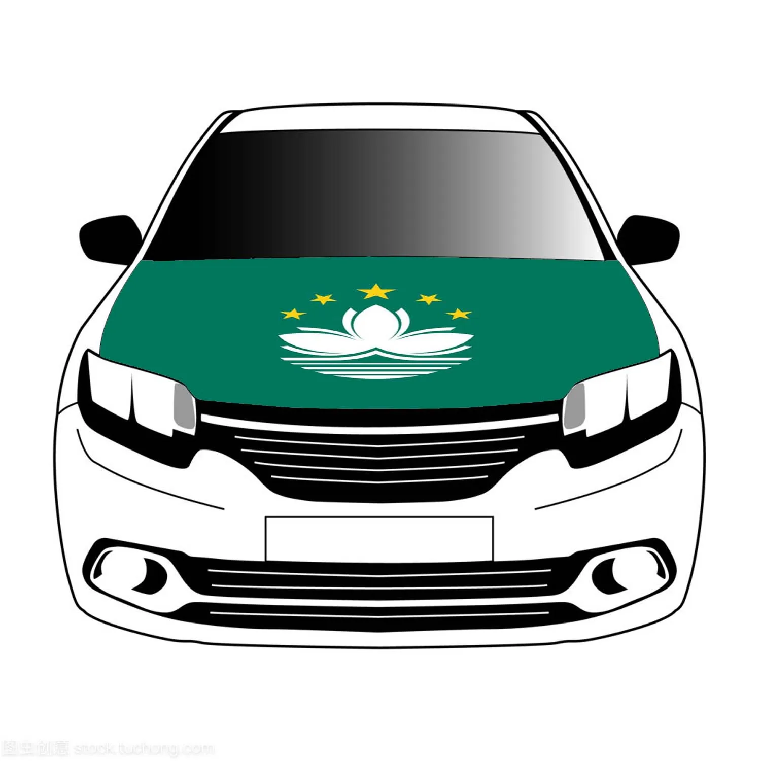 

Macau flags car Hood cover 3.3x5ft /5x7ft 100%polyester,car bonnet banner