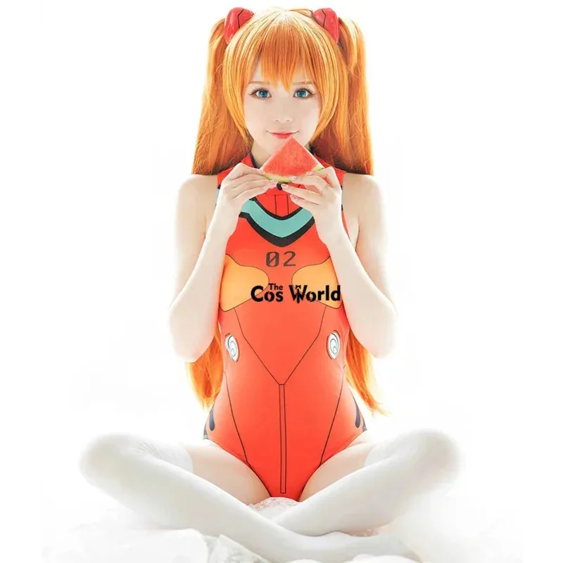 CyEva Ayanami Rei Asuka Langley Soryu monos sin mangas bikini traje de baño disfraces cosplay vk9390