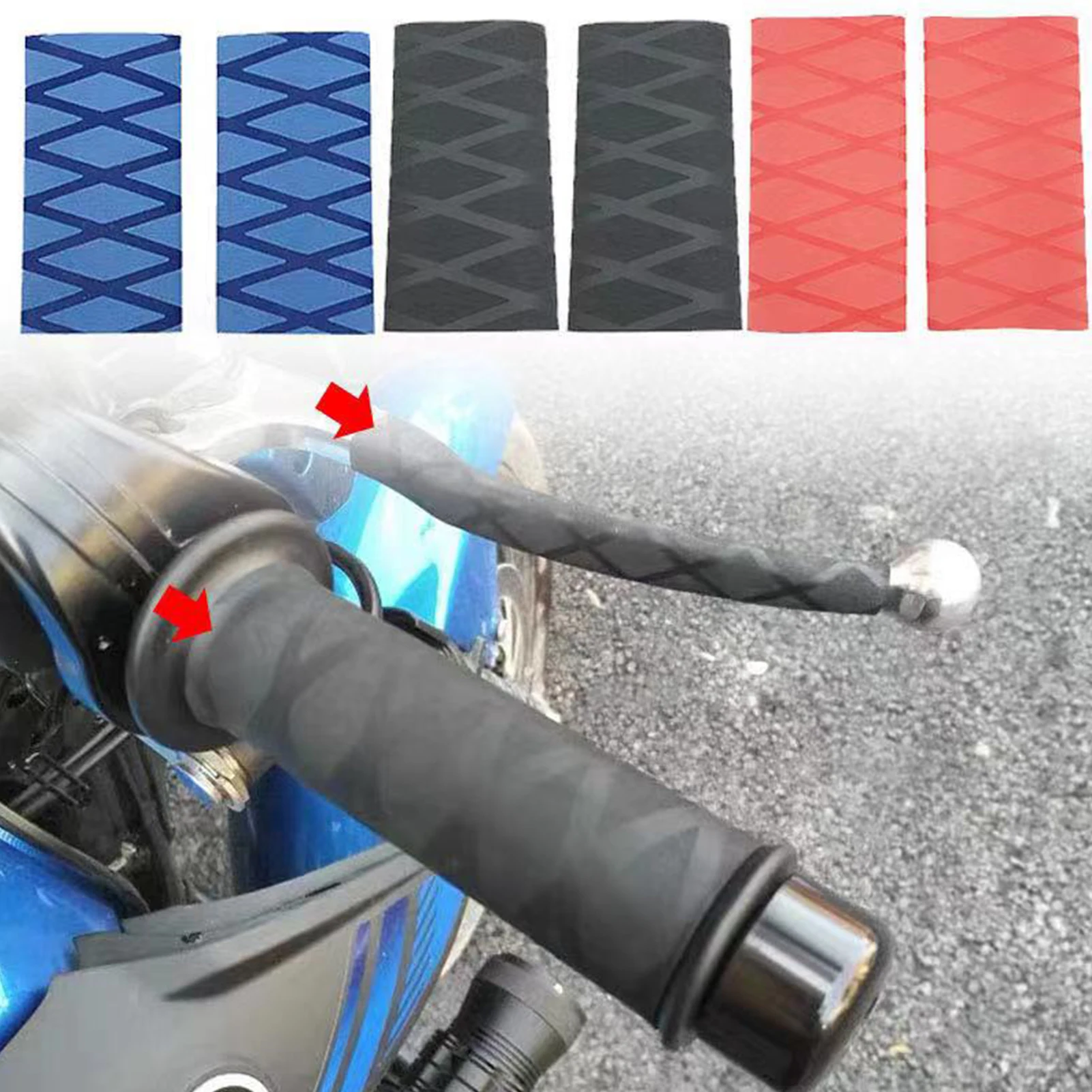 

Motorcycle Heat Shrink Grips Heat Shrink Sleeve Wrap Tubing DIY Motorcycle Grips Non Slip Waterproof And Insulation Shrink Grips