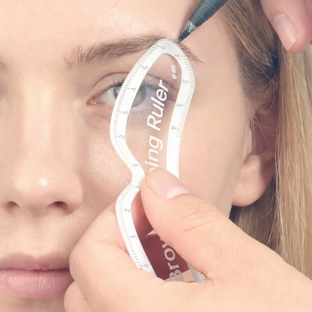 1PC New 1 Minute Fast Drawing Design Brow Mapping Ruler Transparent Plastic Eyebrow Shaping Ruler Brow Easy Tool Women Gift