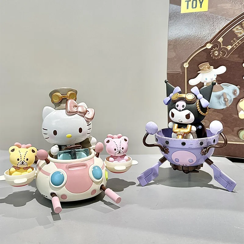 Genuine Kuromi Cinnamoroll Pochacco Melody Characters Steampunk Series Blind Box Toys Anime figure Mystery box modle Xmas Gifts