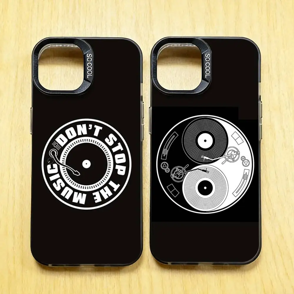 

Vinyl Record DJ Art Phone Case for iPhone 17 16 Pro Plus 15 14 13 Max Mini 12 11 X XS Air Shield Bumper