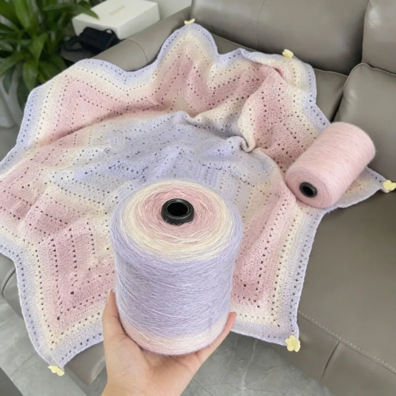 

500 г/рулон, 3-слойная бархатная пряжа премиум-класса с изображением оленя - пряжа для торта с градиентом, набор для вязания крючком своими руками для семизвездочного одеяла, букета роз, рукоделия