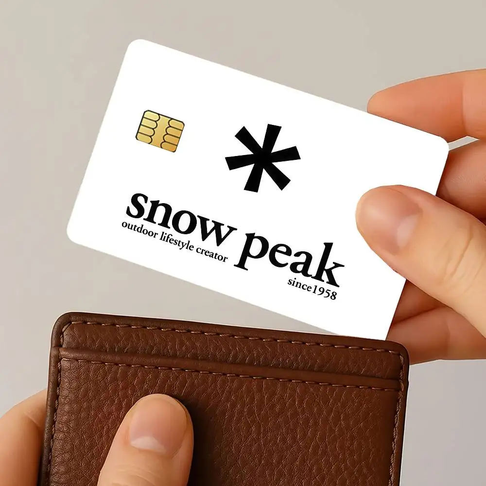 Fashion print S-Snow P-Peak Credit Card Decorative Card Stickers Suitable For Bank Cards Metro Transit Anti-scratch Gift 4PCS