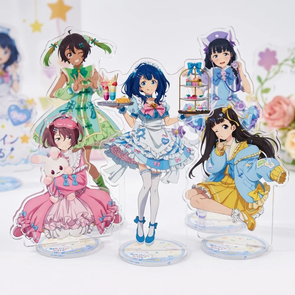 15CM Too Many Losing Heroines Acrylic Stand Keychain Anime Character Gift - Anana Yakumi Chika Komari Maid Cafe Outfit