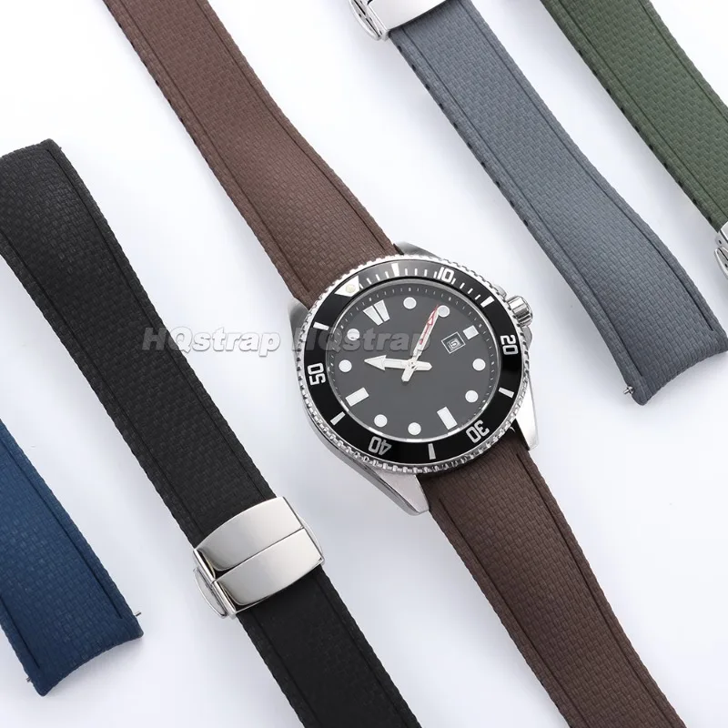 Premium FKM Rubber Watch Strap 18mm 19mm 20mm 21mm 22mm for Seiko for Longines for Tissot Universal Bracelet Quick Release Band view 3