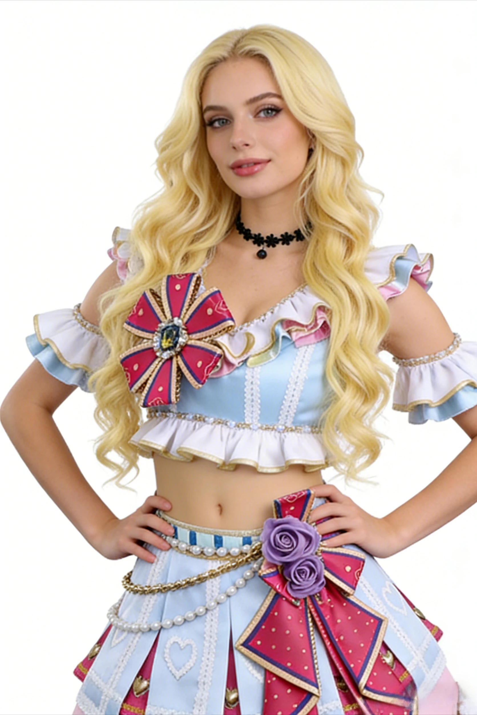 Anime AIkatsu HoshiMiya IchiIgo Shibuki Ran Kiriya Aoi JK School Cosplay Clothes Role-playing Costume and Wig for Cute Women