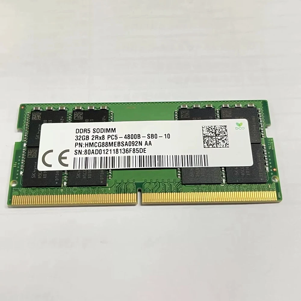 For SK Hynix RAM HMCG88MEBSA092N 32G 32GB 2RX8 PC5-4800B-SB0 DDR5 4800 Notebook Memory