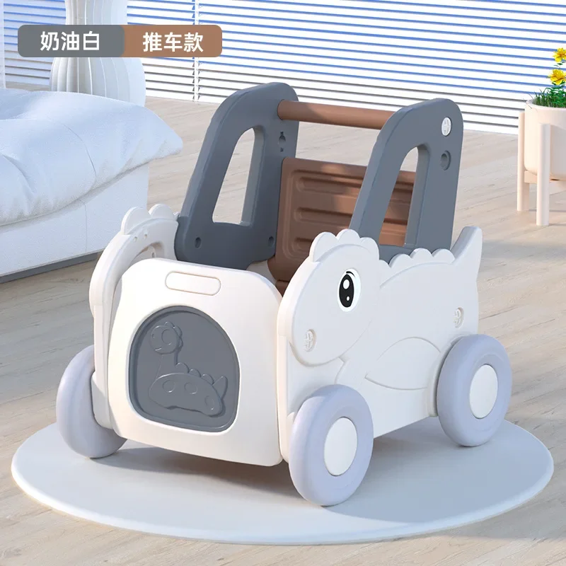 

Baby Stroller Handcart Stroll Dining Chair Baby Walkers Pushable and Sitting Multifunctional Storage Box