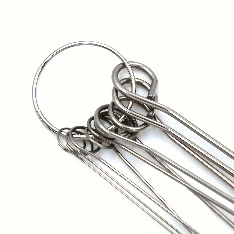 10-Edelstahl-Duschkopf-Reinigungsbürsten-Set mit Nadel, geeignet für Duschköpfe in mehreren Größen, Reinigungswerkzeuge für Badezimmerzubehör – Detail 6
