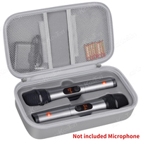 Wireless Microphone Case for JBL PartyBox Wireless Two Microphone System Singing Karaoke Dual Mic Handheld Travel Storage Bag