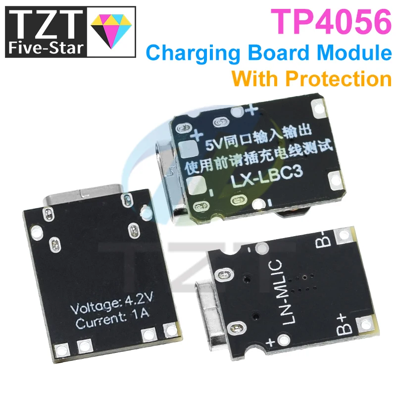 Type-C USB TP4056 1A Lithium Battery Charging Protection Board Module Polymer Battery With Temperature Protection