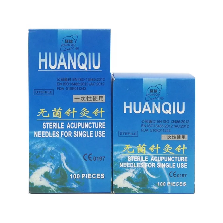 HUANQIU Brand Disposable Sterile Stainless Steel Dry Needling Acupuncture Needles One Needle One Tube 100pcs for Beginner