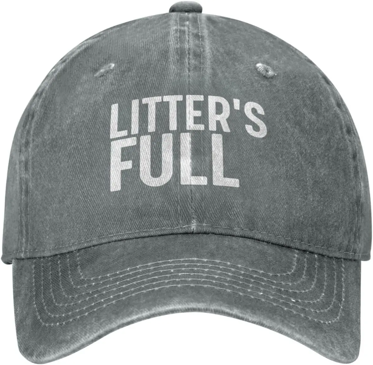 

Забавная бейсболка Litter's Full Funny из состаренного хлопка, повседневная, унисекс, для взрослых