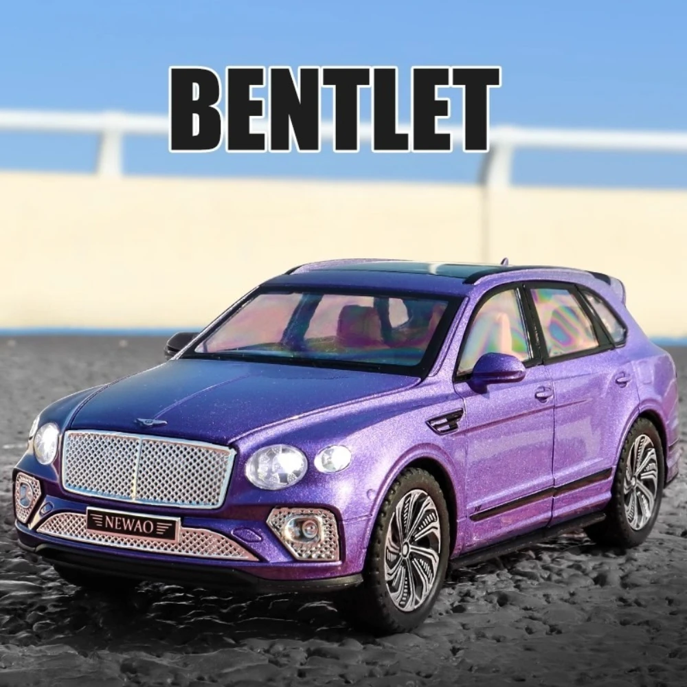 1:24 ベンテイガコンチネンタル車モデルおもちゃ合金ダイキャストドアオープンサウンドライトプルバックミニチュアモデル車両男の子のためのギフト