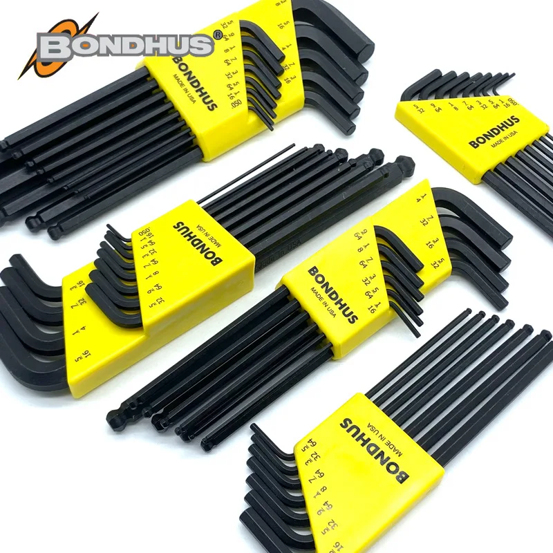 American Burton Extended Set Hex Keys 10999 10992 10946 10937 Long - Shaft Hex Wrenches Ideal for Precision Work