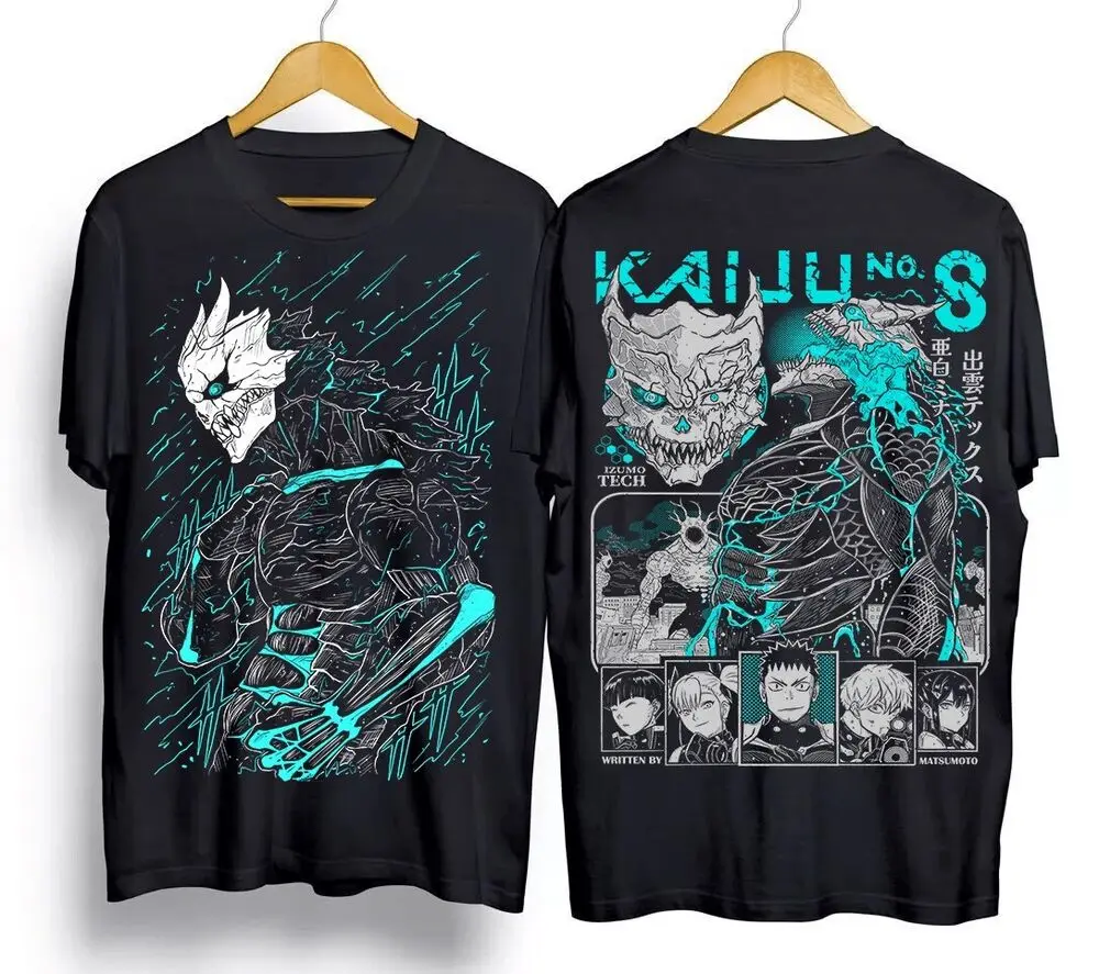 Kaiju no 8 T-shirt Mina Shiro kaij Gift Manga Best Anime Graphic Back And Front