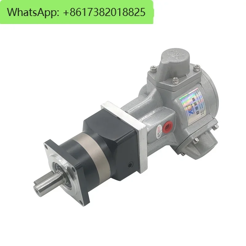 Piston type pneumatic motor with planetary reducer for low-speed, high-power, forward and reverse stepless speed regulation