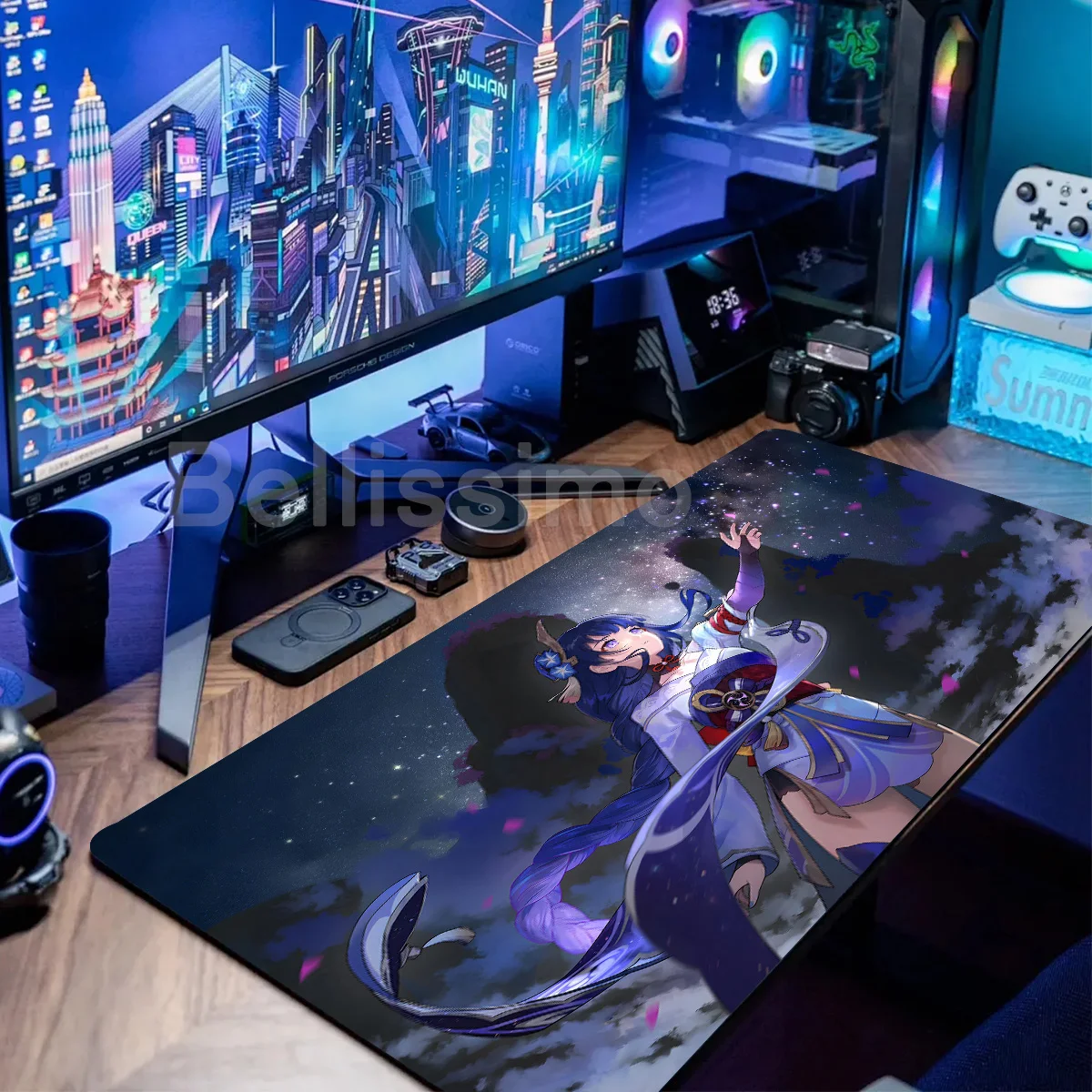 

Mouse Pad Genshin Impact Mousepad Gaming Accessories Pc Gamer Desk Mat Keyboard Computer pad HD print 90*40cm Anime Mouse Pad