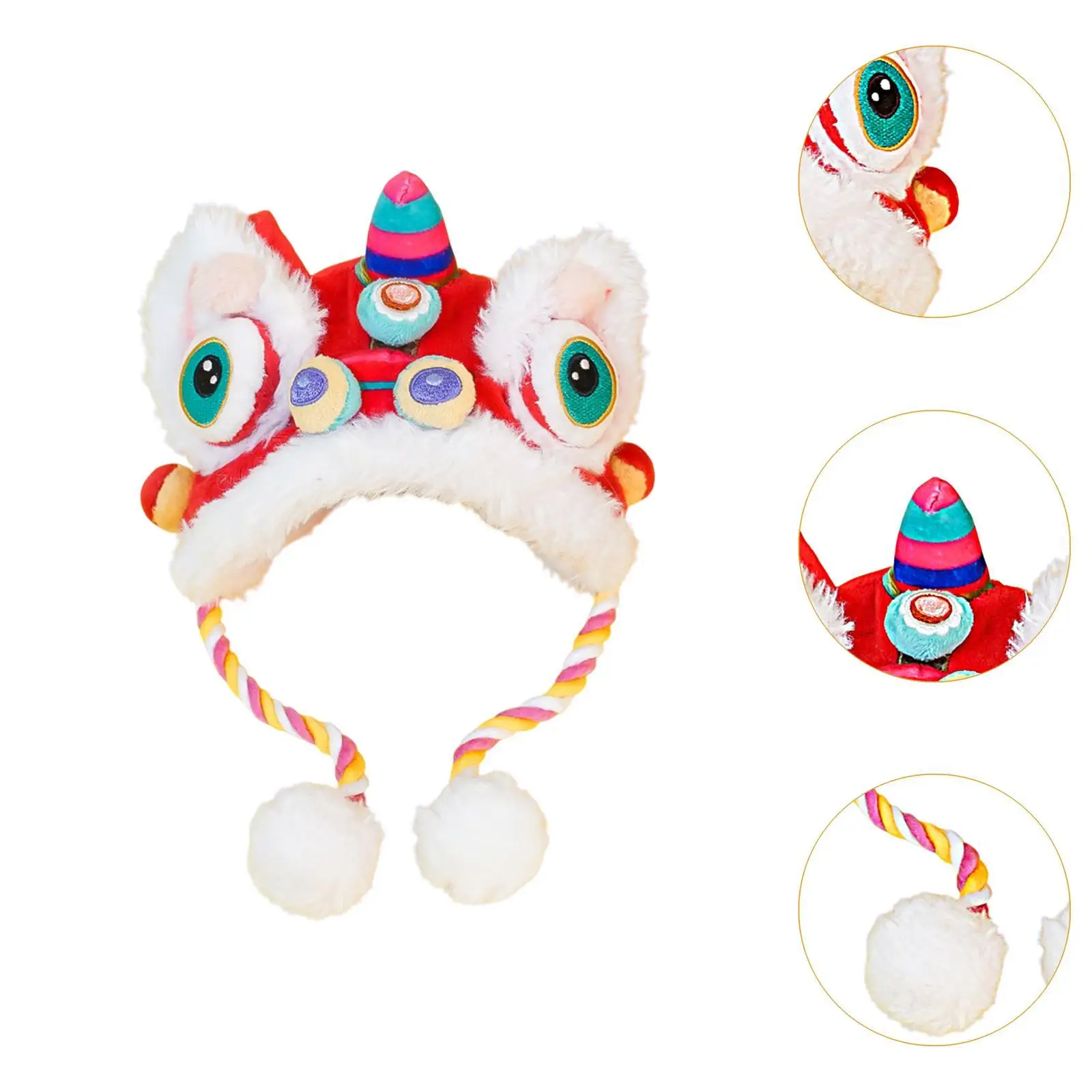 2025 New Year Pet Hat Festive Funny Dog Costume Accessory Warm Celebration Winter Warm Pet Cap Warm Hat for Pet Pet New Year Hat