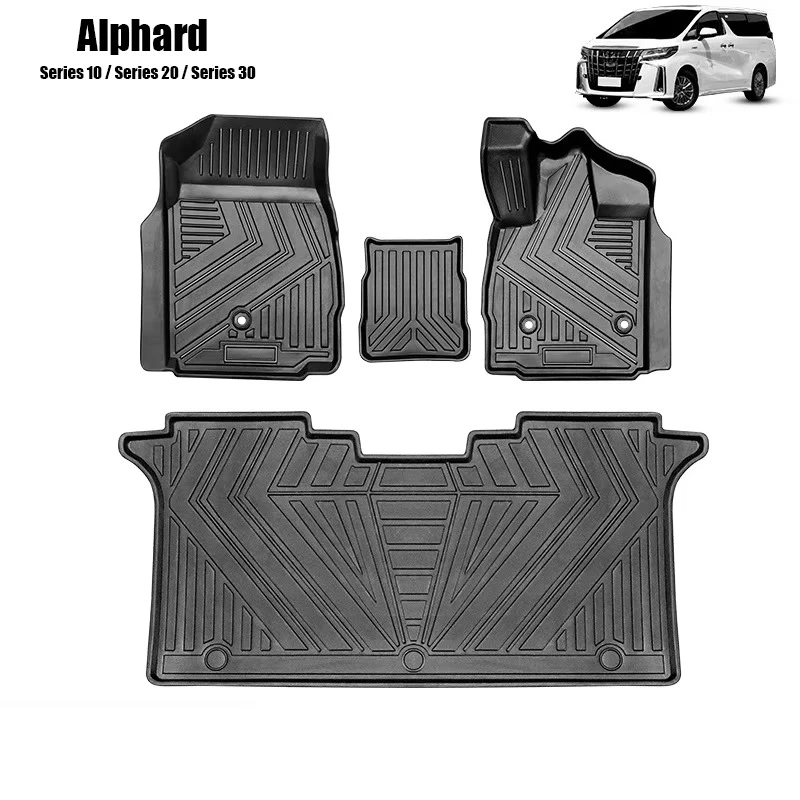 For alphard 30 series TPE car floor MATS  right-hand drive cars waterproof and anti-slip floor MATS when crossing borders